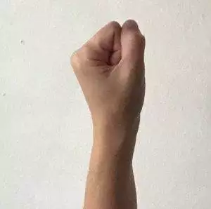 nerve gliding fist with neutral wrist