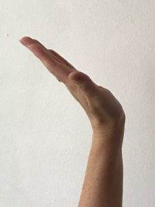 nerve gliding fingers and thumb outstretched
