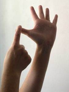 nerve gliding gentle pressure on thumb