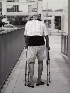 man with walker